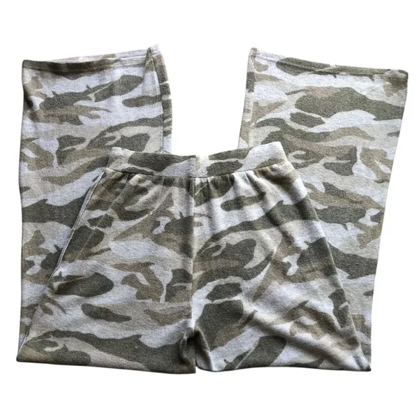 Mystree NWT Camo Fleece Wide Leg Flare Drawstring Pants Women’s Small - Image 8