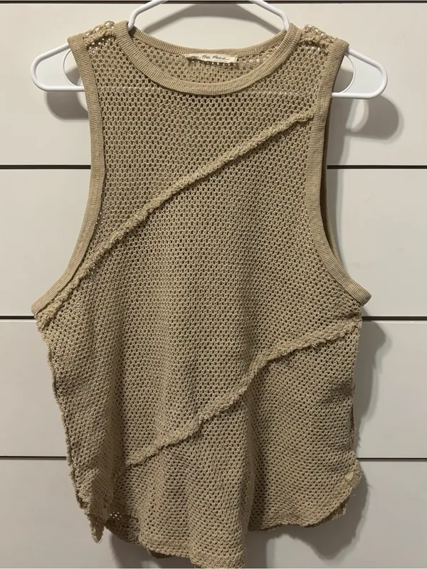 Free People Shore Side Muscle Tank in Dunes - Image 2
