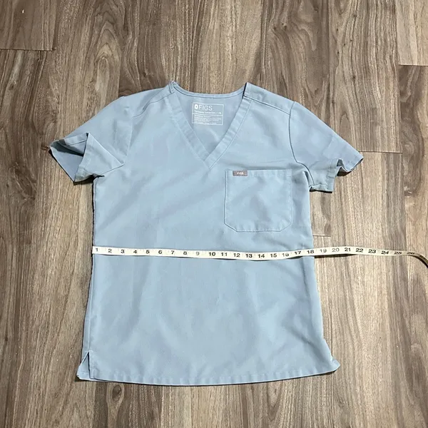 Figs Women's V-Neck Scrub Top in Slate Blue - Image 9