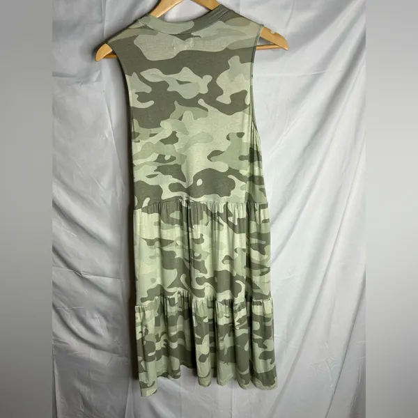 Mudpie TULLY TIERED DRESS camo size S - Image 2
