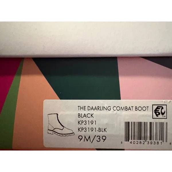 Katy Perry Daarling Black Zip Up Combat Boots 9 Embossed Patent Leather NIB‎ - Image 8
