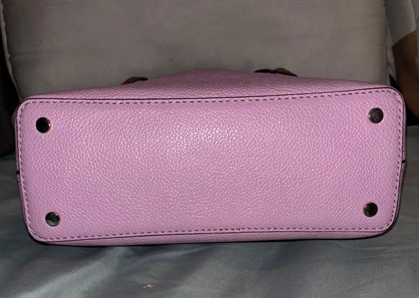 Kate Spade Purse Leather lavender and white mini - Image 4