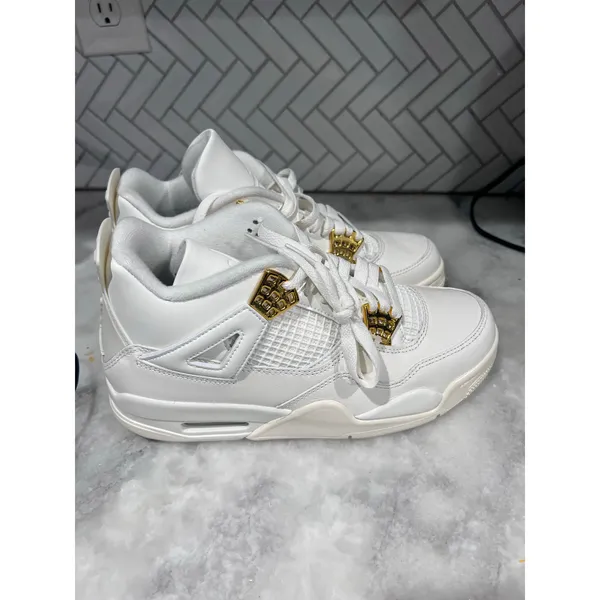 Nike Air Jordan 4 Retro White Gold Women’s 9 AQ9129-170 2024 OG Basketball - Image 4