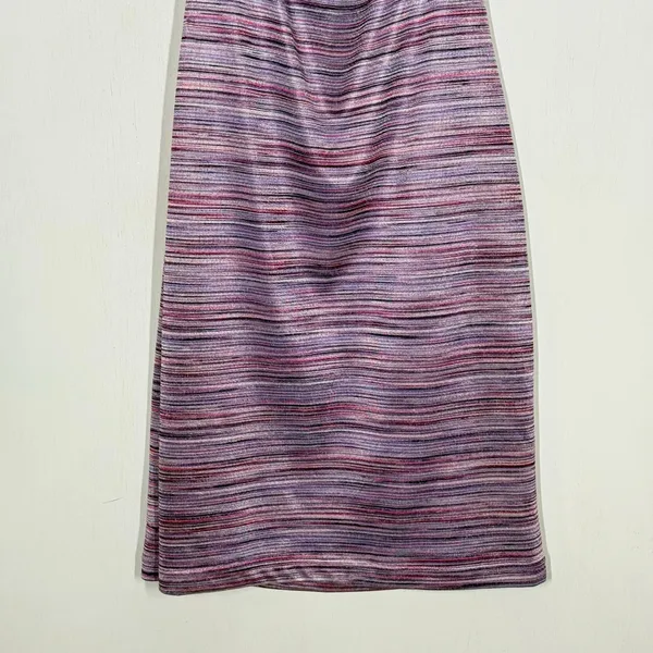Express Y2K Trapeze Dress Size Small Pink Purple Space Dye Halter Nightout Party - Image 4