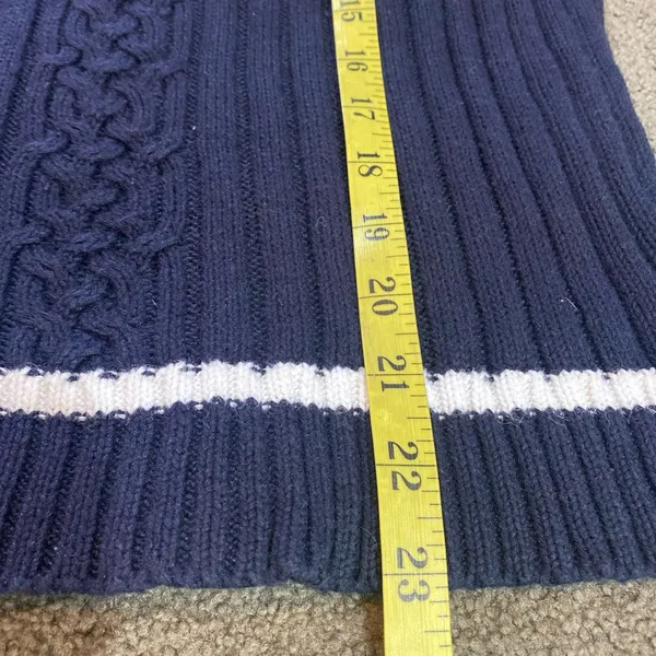 Vintage Knit Pullover Sweater Anchor Nautical Mock Neck Fisherman Embroidered M - Image 8
