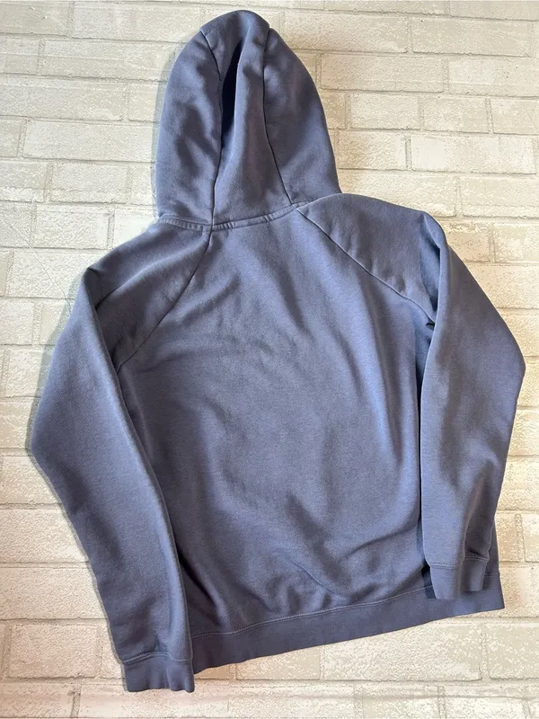 Nike Slate Blue Drawstring Pullover Hoodie with Black Logo - Image 3