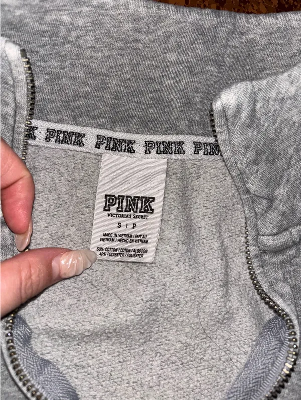 PINK Victoria's Secret Quarter-Zip Sweatshirt - Image 4
