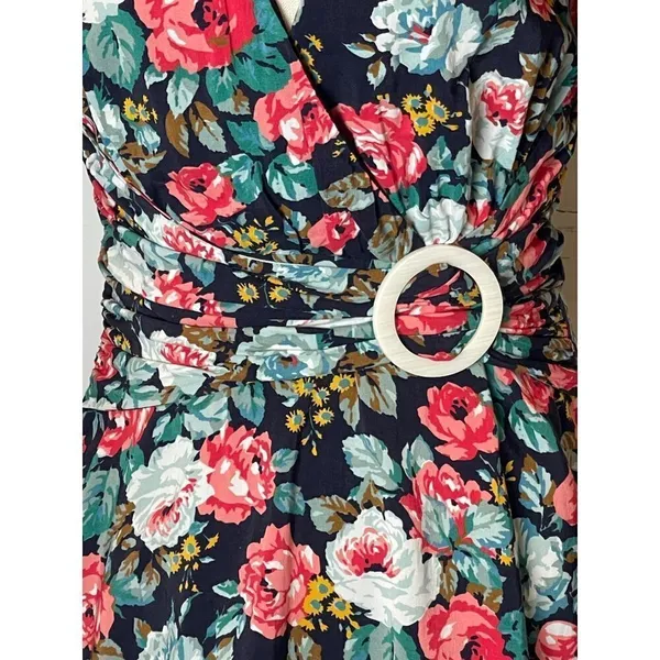 Majorelle Black‎ Floral Print Roosevelt Fit And Flare Mini Dress Size XS - Image 9