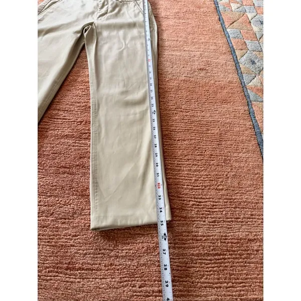 ZARA Beige Faux Leather Straight Pants Size US 2 EUR 34 - Image 4
