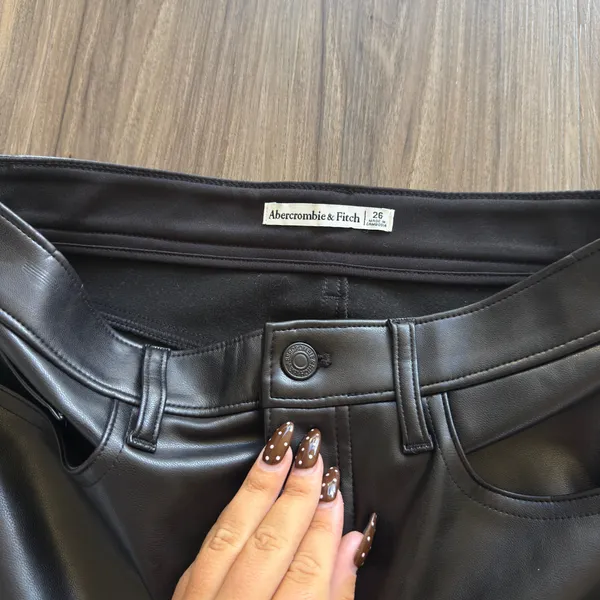Abercrombie Midi Leather Skirt Faux - Image 3