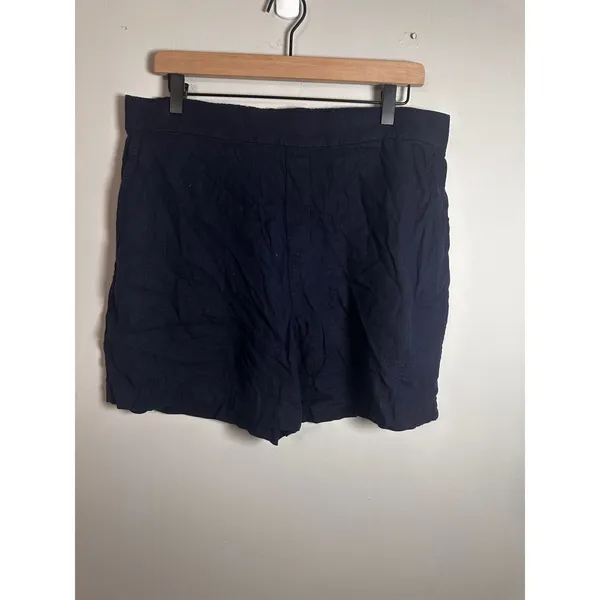 Banana Republic Navy Linen Blend Easy Short Elastic Waist 5in‎ Inseam Large L - Image 2