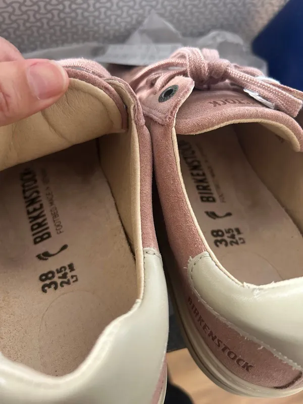BIRKENSTOCK Bend low pink leather lace up shoes sneakers women’s eur 38 new - Image 3
