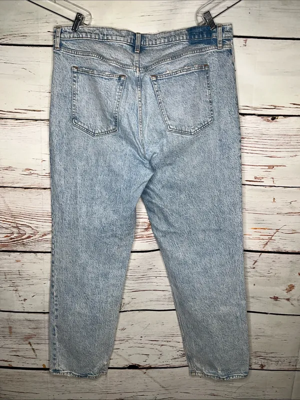 Abercrombie & Fitch Sz 34/18R Blue Denim The ‘90s Straight Ultra High Rise Jeans - Image 2