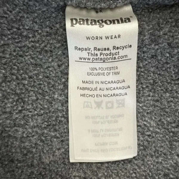 Patagonia Synchilla Snap-T Lightweight Fleece Gray Orange Pullover Jacket XS‎ - Image 6