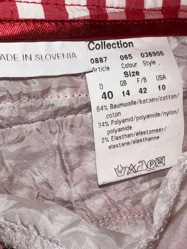 Cambio red & white gingham pants. Size 10 - Image 6