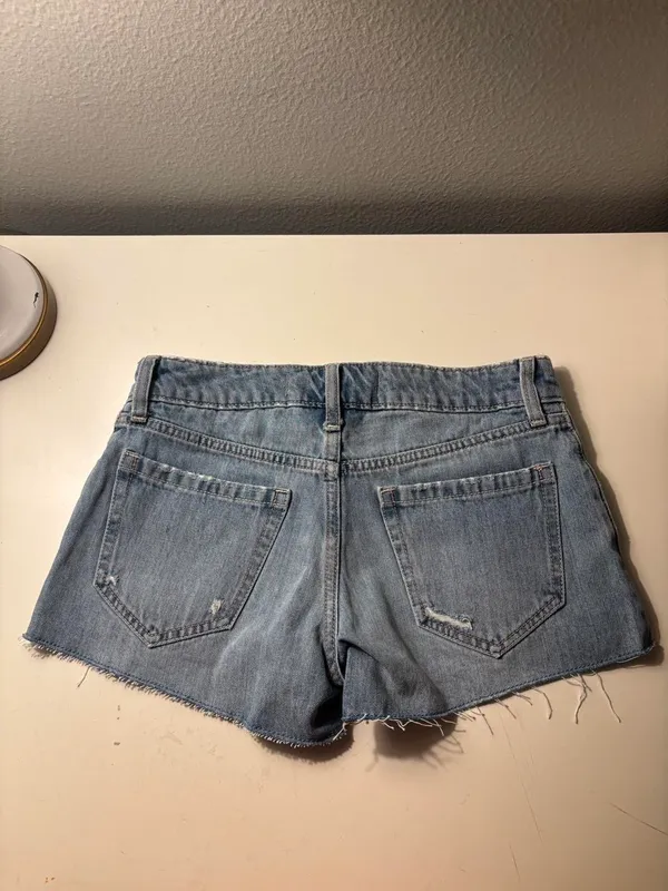 Hollister ultra low rise blue denim shorts - Image 2