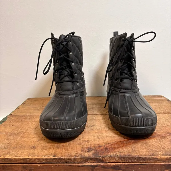 Sperry Top-Sider Gosling Duck Boots Sz 9 Black - Image 2