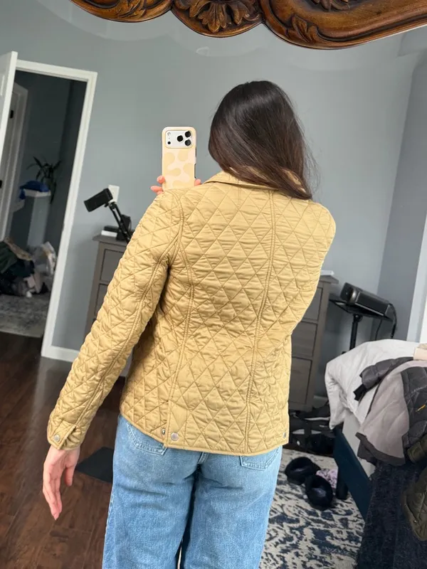 Vintage L.L. Bean Quilted Tan Puffer Jacket - Image 3