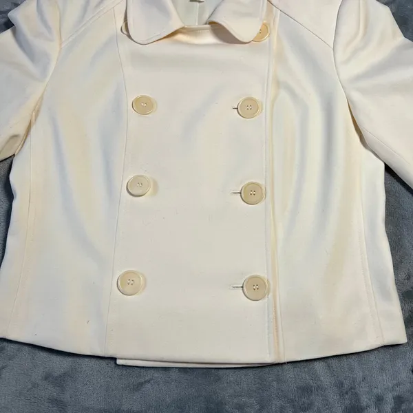 Vintage Talbots Wool Double Breasted Crop Peacoat Size 4 Preppy Modest Classic - Image 5