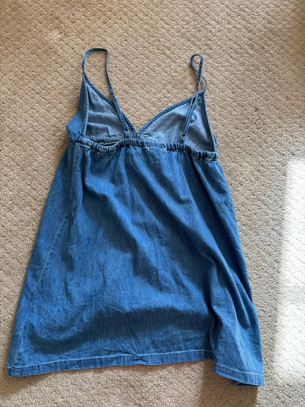 Gap Denim Mini Dress Tie Front  - Image 2