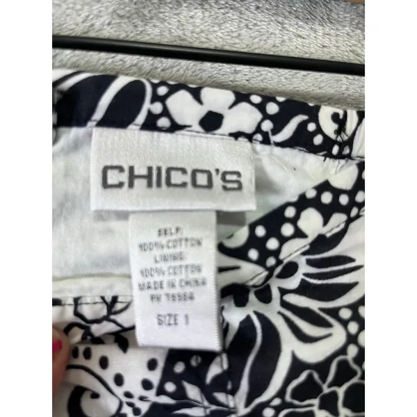 Vintage Black White Floral Paisley Skirt Cottagecore Boho Retro‎ Medium Prairie - Image 5