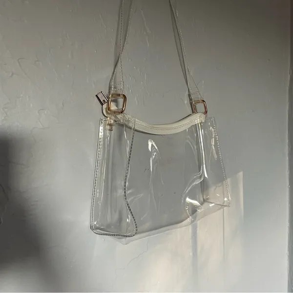 Clear Plastic Transparent Shoulder Baguette Bag Y2K 90s Xenon Lizzie McGuire - Image 2