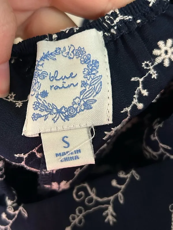 Francesca’s navy blue floral mini dress - Image 3