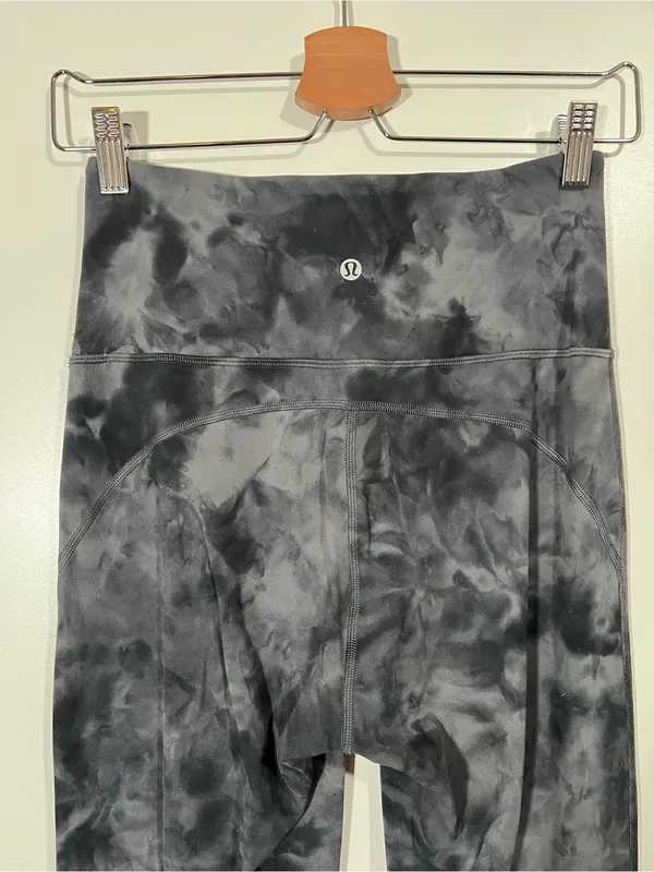 Lululemon Groove Super High Rise Flare Pants Size 6 Diamond Dye Pitch Grey GG - Image 6