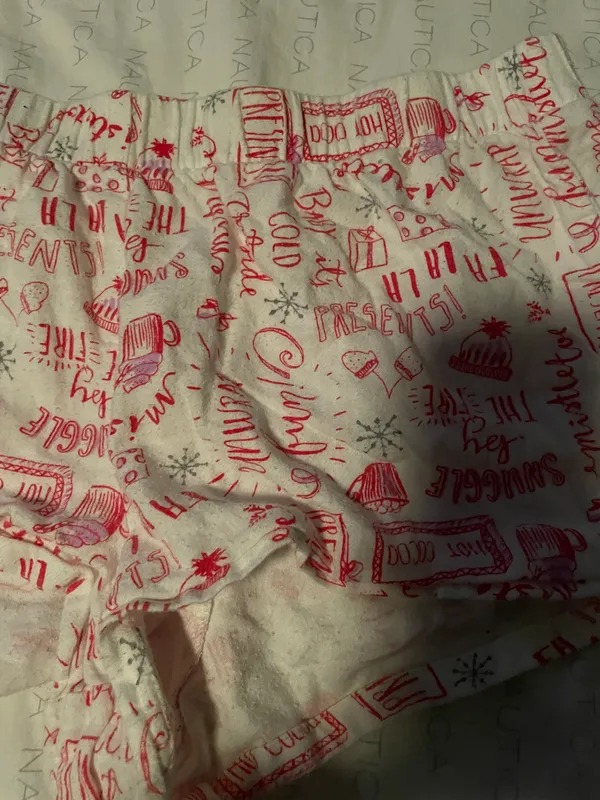 Women Pj Shorts Size Small Red - Image 2