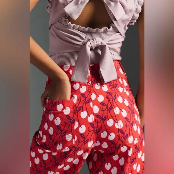 Maeve by Anthropologie The Colette Cherries Wide-Leg Pants - Image 4