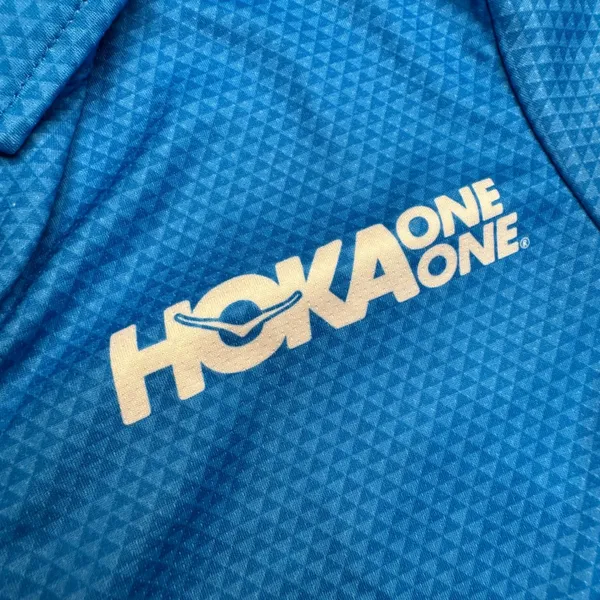 Hoka‎ One One Womens Blue Athletic Golf Polo Shirt Short Sleeve Size S P - Image 2