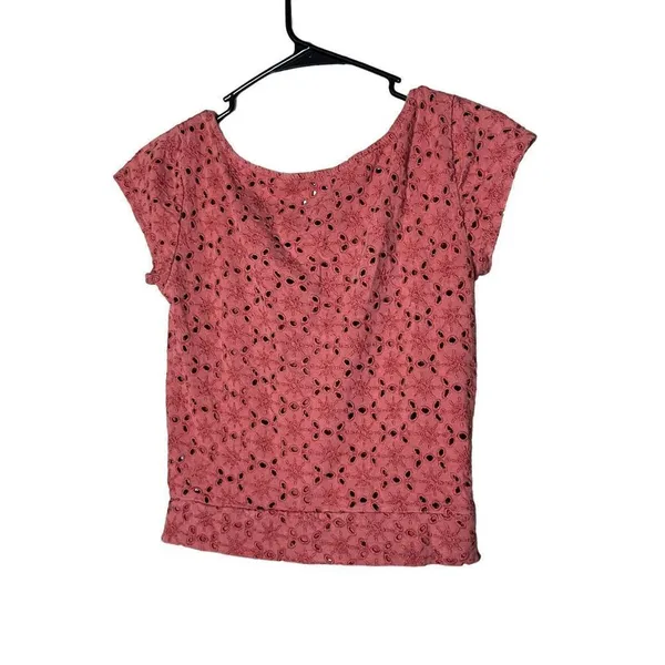 American Eagle Cut Out Flower Eyelet Lace Crop‎ Top Size XS - Image 6