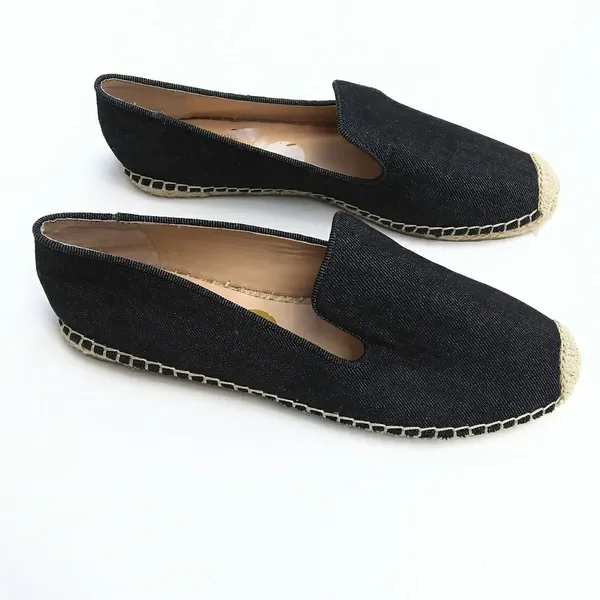 Vince Camuto denim espadrille slip on flats o women’s Size 8B - Image 6