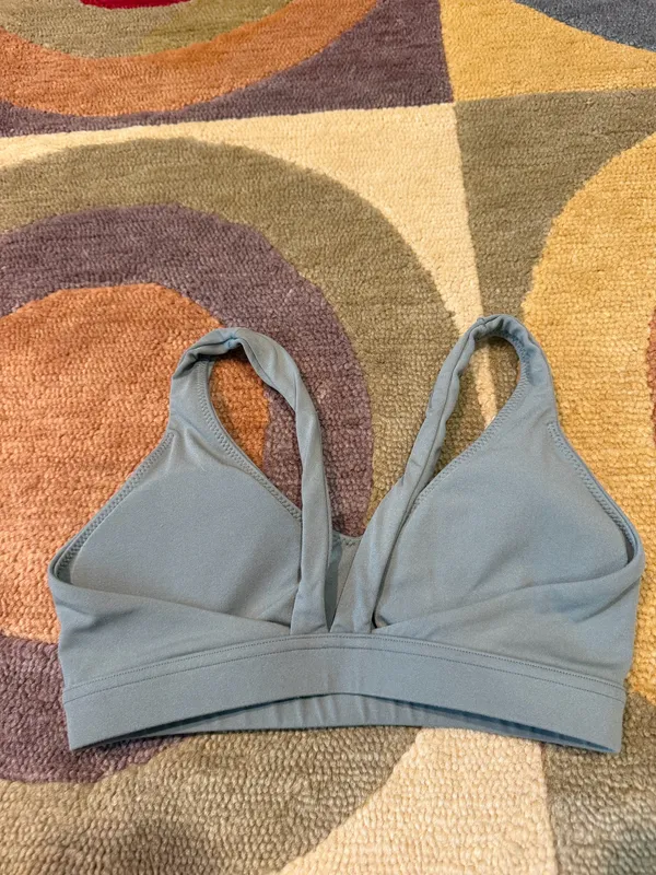 Offline by Aerie Real Me Sports Bra Removable Padding Olive Green Size Small - Image 2