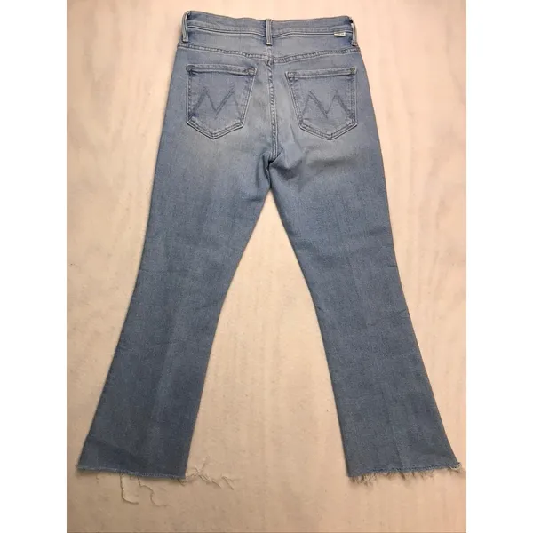 MOTHER The Insider Crop Step Fray Jeans Can You‎ Dig It Blue Denim 26 1157-1351 - Image 11
