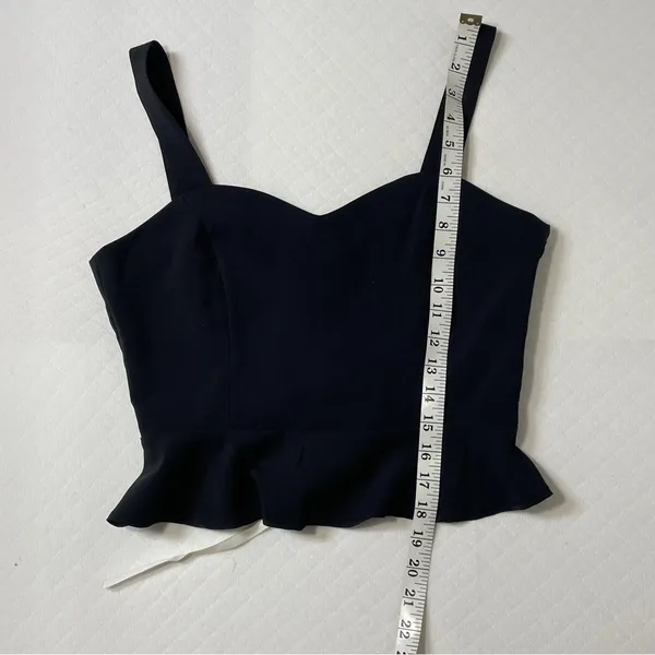 Alythea Black Lace‎ Up Peplum Crop Top size medium - Image 6
