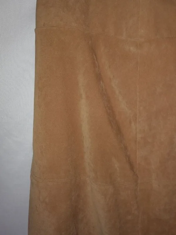 Studio C 12 Western Prairiecore Tan Faux Suede Midi/Maxi Skirt - Image 3