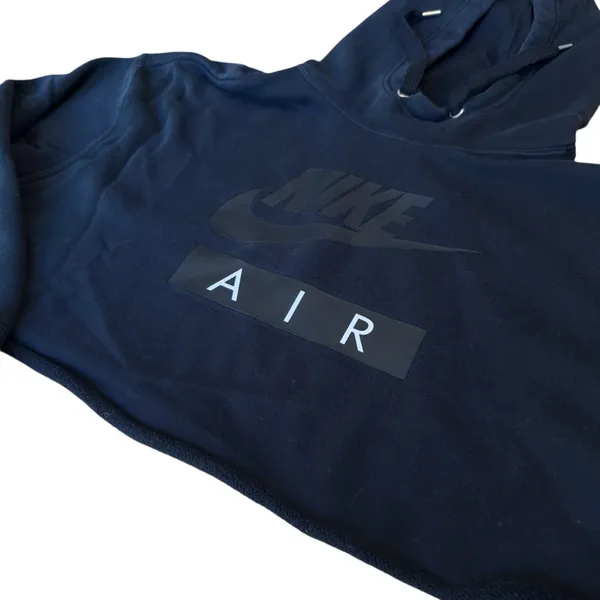 Nike Air Cropped Fleece Hoodie Black Women’s Medium Oversized Athleisure in EUC - Image 6