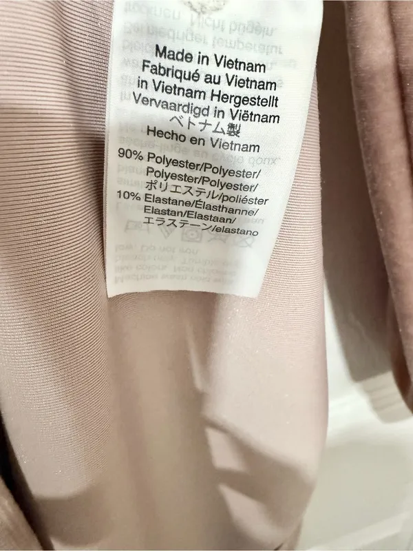 Madewell XS Dusty Rose Pink Velvet Mini Shift Dress V Neck Balloon Sleeve - Image 4