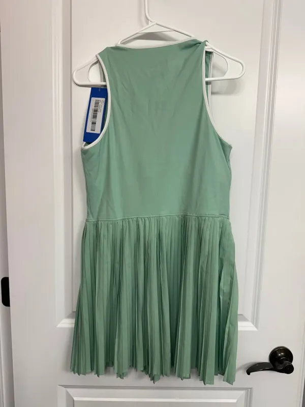 NWT Athluna Green Pleated Athletic Tennis Dress Built-In Bra L - Image 5