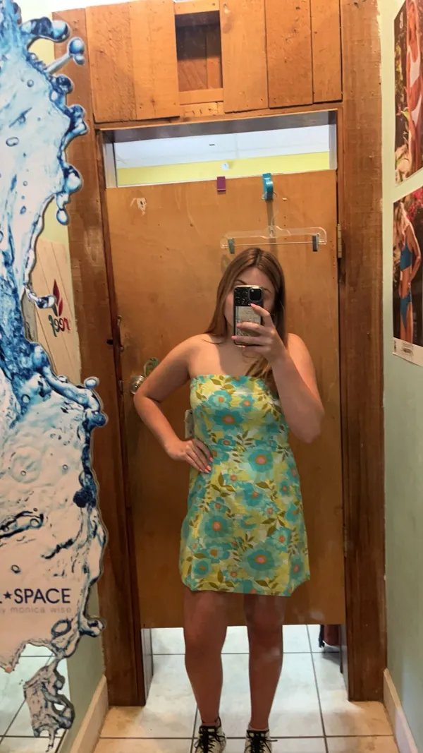 Billabong Strapless Floral Mini Dress - Image 2