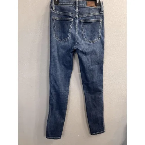 Madewell Womens Skinny Jeans‎ Size 26 10" High Rise Blue Denim Stretch Pants - Image 3