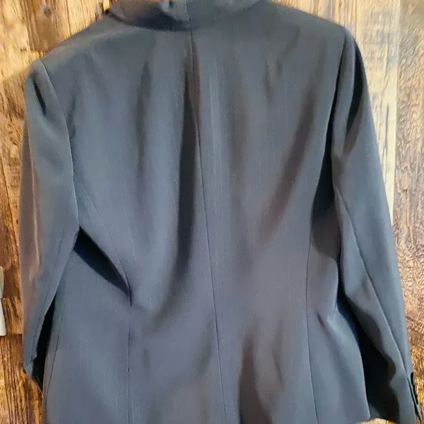 Womens Kasper Gray 3 Buttons Blazer Suit Jacket 14 - Image 4