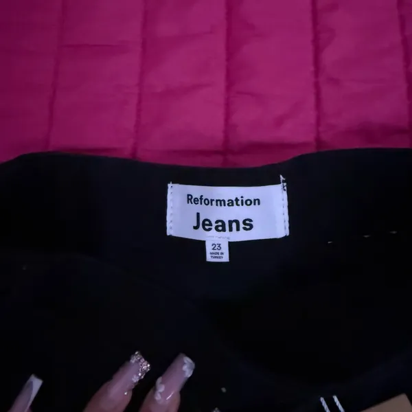 Nwt Reformation Skirt Size 23 Black‎ W Belt - Image 3