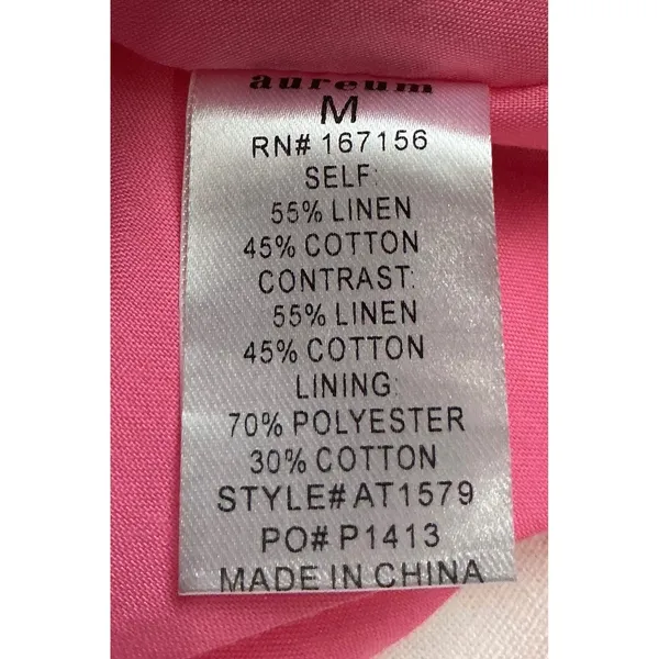 Aureum Can't Back Down Pink Linen Blend Tank & Shorts‎ Set NWT M $148 MSRP - Image 5