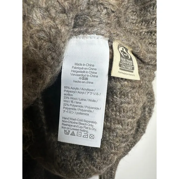 Madewell Loretto Mock Neck Sweater Women's Taupe Brown Size Small - Image 4