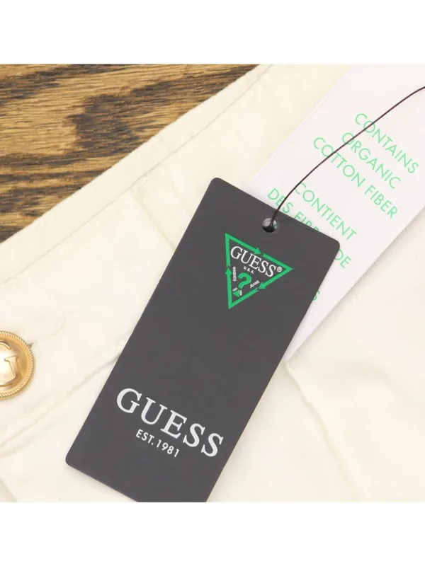 NWT Guess Eco Amanda Extra Flare Seamed Jeans W5GA1QD5N71 Calipso White 30x31 - Image 14