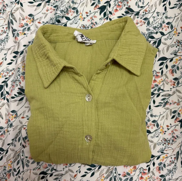 Princess Polly Mahalia Shirt Green - Image 5