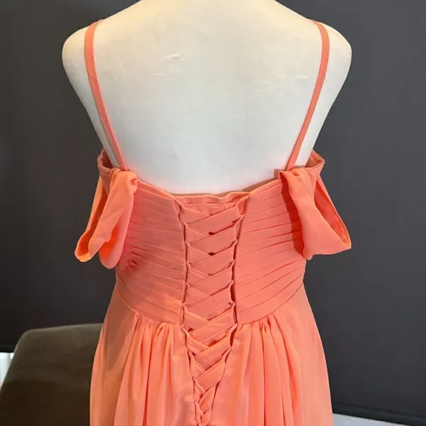 Women’s Full Length Chiffon Off the Shoulder Bridesmaid Formal Dress Size 4 - Image 6