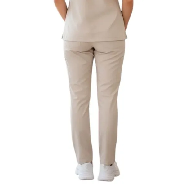 All Heart Biege Tie Waist Srubs Pants S - Image 2